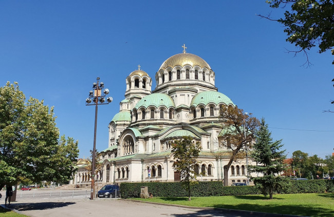 Обои картинки фото собор святого александра невского, города, софия , болгария, собор, святого, александра, невского, храм, православие, софия