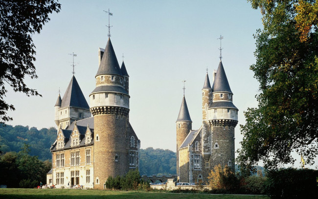 Обои картинки фото faulx, les, tombes, castle, namur, belgium, города, дворцы, замки, крепости