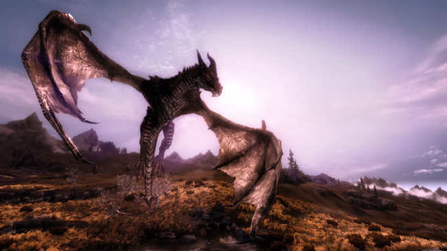 Обои картинки фото видео, игры, the, elder, scrolls, skyrim, дракон