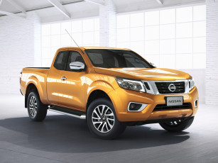 обоя автомобили, nissan, datsun, king, navara, np300, желтый, cab, 2014г, th-spec