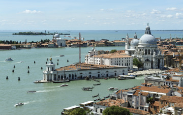 Картинка города венеция+ италия собор гондолы