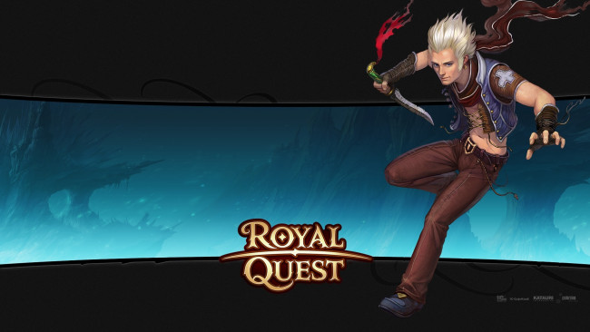 Обои картинки фото видео игры, royal quest, парень, блондин, кинжал