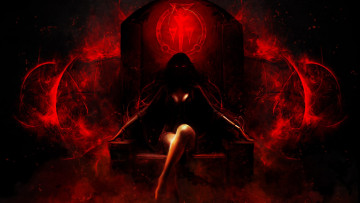 Картинка prince+of+persia видео+игры +warrior+within пентаграмма warrior within демон девушка красный символ трон