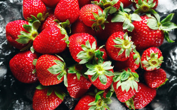 Картинка еда клубника +земляника весна strawberry fresh спелая ягоды красные berries