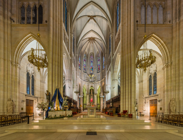 Обои картинки фото basilica of saint clotilde sanctuary,  paris,  france, интерьер, убранство,  роспись храма, храм, католицизм