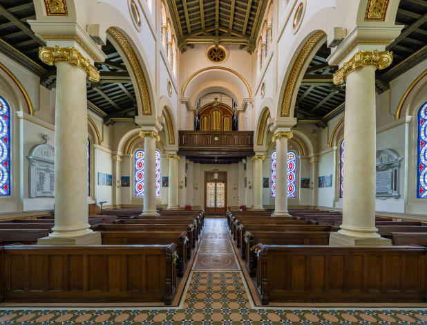 Обои картинки фото st raphael`s church,  kingston-on-thames, интерьер, убранство,  роспись храма, храм, католицизм