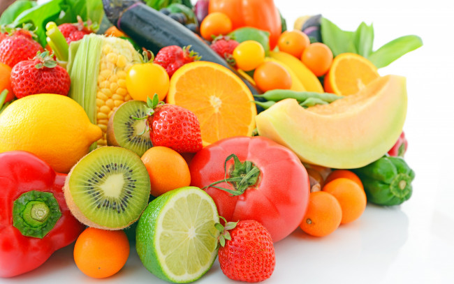 Обои картинки фото еда, фрукты и овощи вместе, овощи, vegetables, berries, fruits, fresh, фрукты, ягоды, цитрусы, киви