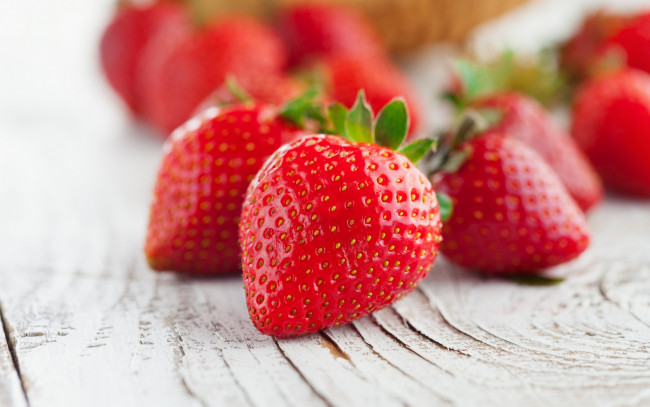 Обои картинки фото еда, клубника,  земляника, красные, berries, strawberry, весна, ягоды, спелая, fresh