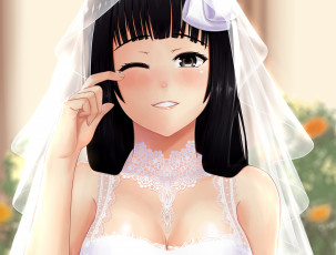 Картинка аниме unknown +другое счастье девушка свадьба
