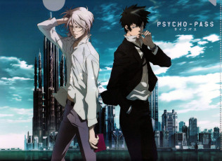 обоя аниме, psycho-pass, парни