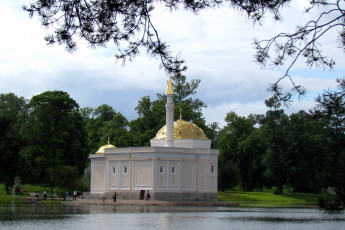 Картинка пушкин города -+исторические +архитектурные+памятники здание пруд