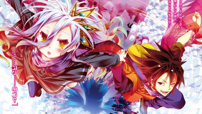 Обои картинки фото аниме, no game no life, двое