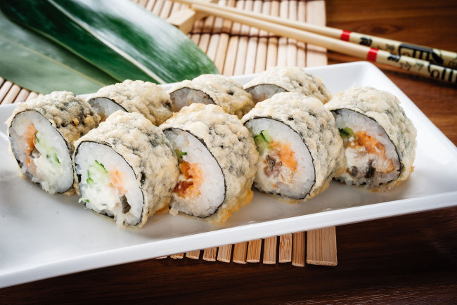 Обои картинки фото еда, рыба,  морепродукты,  суши,  роллы, роллы, суши, рис