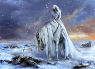 Картинка фэнтези девушки horse background woman wallpaper mane
