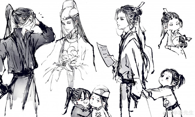 Обои картинки фото аниме, mo dao zu shi, сюэ, ян, цзинь, гуанъяо, лин, цзян, чен