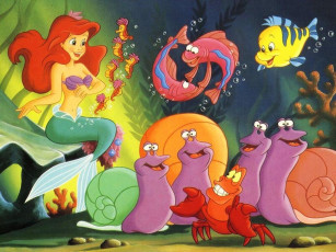 обоя мультфильмы, the, little, mermaid