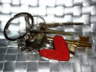 обоя разное, ключи, замки, дверные, ручки, связка, брелок, сердце