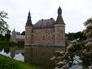 Картинка бельгия замок jehay города дворцы замки крепости водоем