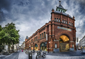 Картинка города стокгольм швеция здание улица велосипеды