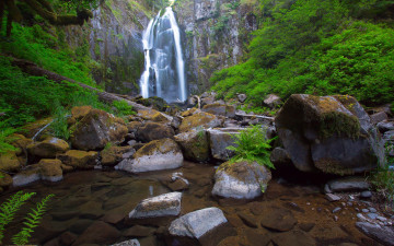 Картинка kentucky falls oregon природа водопады камни скала