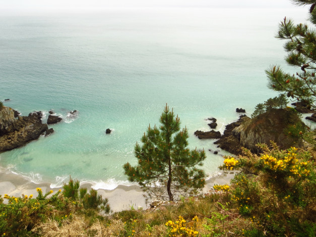 Обои картинки фото полуостров, crozon, england, природа, побережье, море, берег