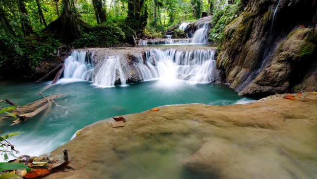 Обои картинки фото salodik, waterfall, luwuk, central, sulawesi, indonesia, природа, водопады, сулавеси, индонезия, каскад, лес, камни