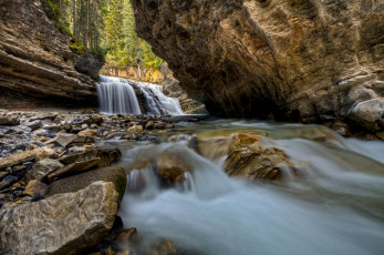 Картинка природа водопады пороги река скалы