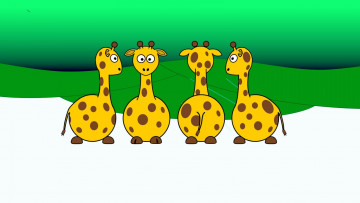 Картинка рисованные минимализм жирафы