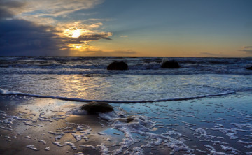 Картинка природа восходы закаты солнце горизонт океан пляж