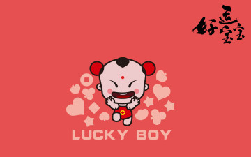 Картинка lucky+boy векторная+графика мультфильмы фон