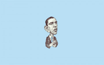 Картинка рисованные минимализм obama