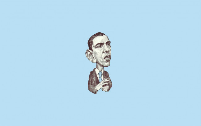 Обои картинки фото рисованные, минимализм, obama