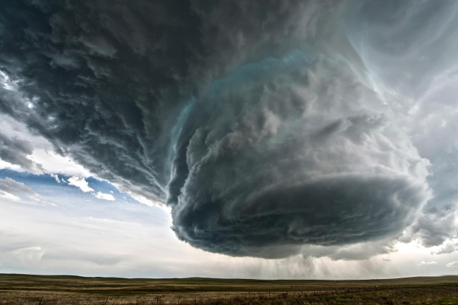 Обои картинки фото природа, стихия, ураган, шторм, поле, wyoming, beauty