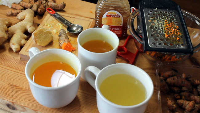 Обои картинки фото еда, напитки,  Чай, ginger, and, turmeric, tea