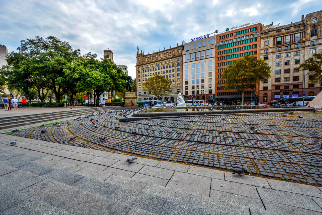 Обои картинки фото placa de catalunya, города, барселона , испания, placa, de, catalunya