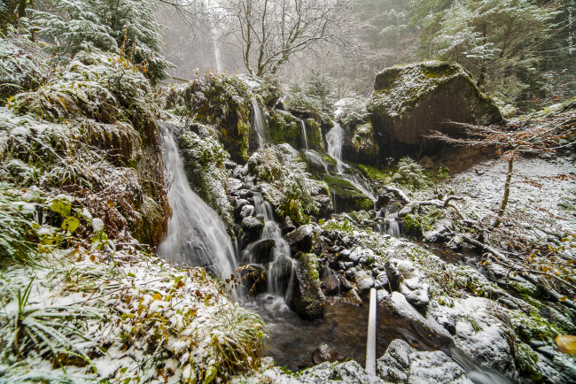 Обои картинки фото природа, водопады, водопад, река, лес