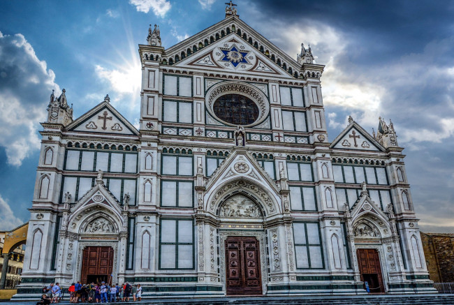 Обои картинки фото santa croce basilica, города, флоренция , италия, santa, croce, basilica