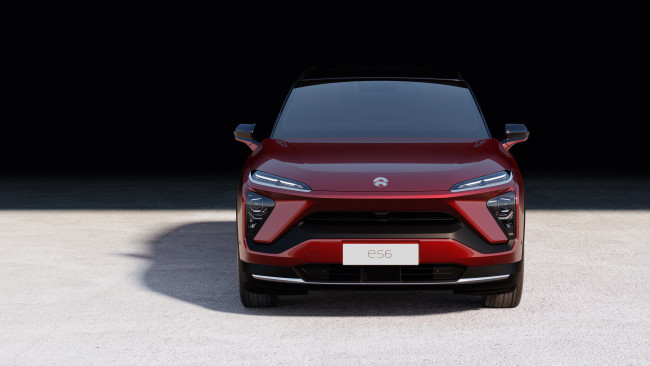 Обои картинки фото nio es6 2019, автомобили, nio, красный, тень