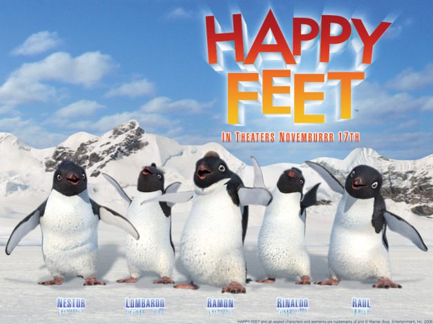 Обои картинки фото мультфильмы, happy, feet