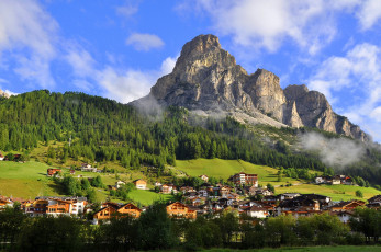Картинка италия корвара ин бадия города пейзажи дома горы