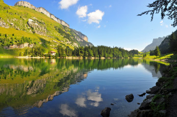 Картинка швейцария швенде природа реки озера река