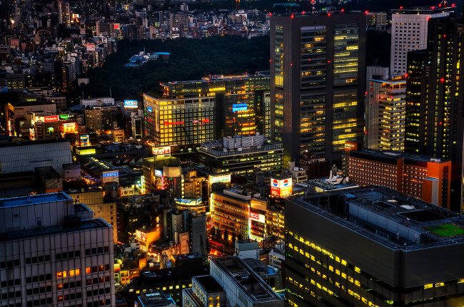 Обои картинки фото tokyo, города, токио, Япония, ночь, огни