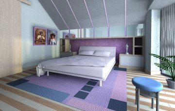 Картинка 3д графика realism реализм подушки кровать