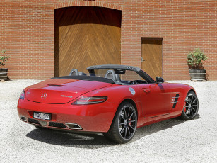 обоя автомобили, mercedes-benz, au-spec, roadster, amg, sls, 63, красный, r197