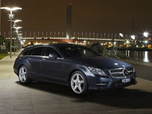 обоя автомобили, mercedes-benz, x218, темный, au-spec, package, sports, amg, shooting, brake, 250, cdi, cls