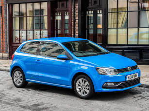 Картинка автомобили volkswagen uk-spec typ 6r 2014г 3-door синий polo