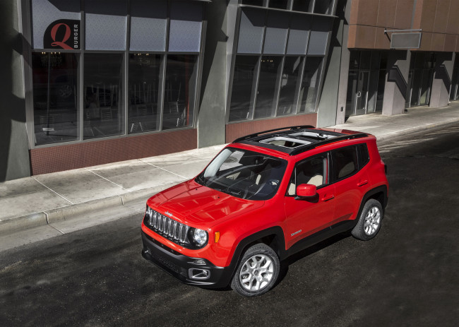 Обои картинки фото 2015 jeep renegade, автомобили, jeep, красный, renegade