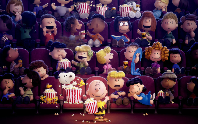 Обои картинки фото the peanuts movie, мультфильмы, снупи, и, мелочь, пузатая, в, кино