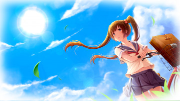Картинка аниме vocaloid небо девушка