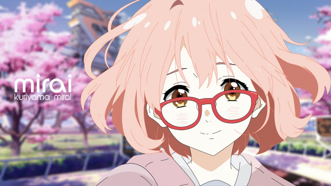 Обои картинки фото аниме, kyoukai no kanata, фон, взгляд, девушка